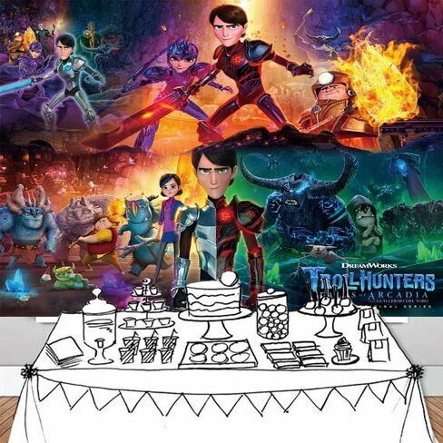 ALIDEAL Trollhunters Tales of Arcadia Backdrop Party Supplies Poster Birthday Banner Background Photo Booth Props Party Decor 7x5Ft (B00589) in Saudi Arabia