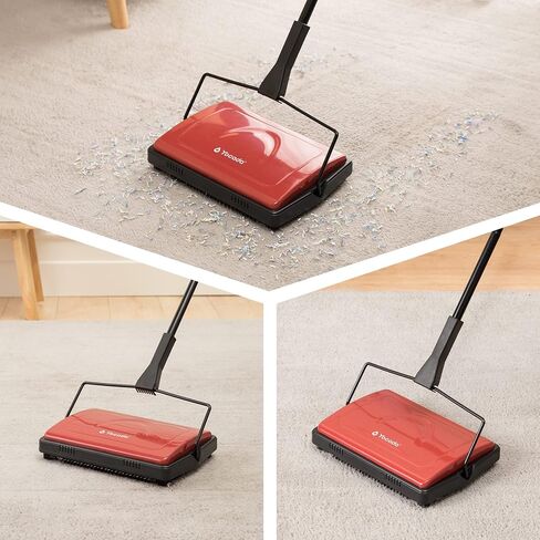 Yocada Carpet Sweeper Cleaner for Home Office Low Carpets Rugs Undercoat Carpets Pet Hair Dust Scraps Paper Small Rubbish Cleaning with a Brush Dark Blue in Saudi Arabia