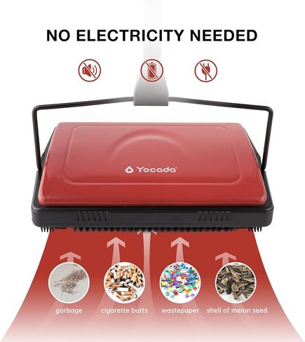 Yocada Carpet Sweeper Cleaner for Home Office Low Carpets Rugs Undercoat Carpets Pet Hair Dust Scraps Paper Small Rubbish Cleaning with a Brush Dark Blue in Saudi Arabia