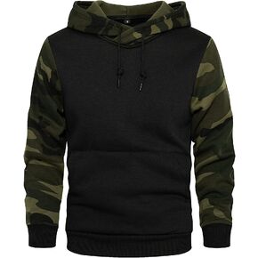 CALUOMATT Men's Sweatshirt Hipster Long Sleeve Drawstring Hooded Pullover Hoodies in Kuwait