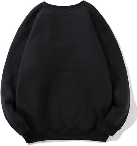 Flygo Men's Winter Warm Sherpa Lined Crewneck Sweatshirt Fleece Pullover Tops in Saudi Arabia