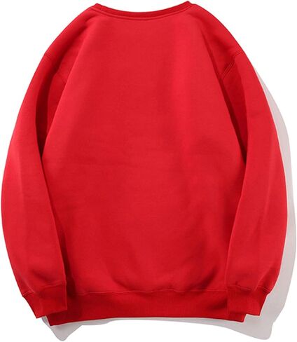 Flygo Men's Winter Warm Sherpa Lined Crewneck Sweatshirt Fleece Pullover Tops in Saudi Arabia