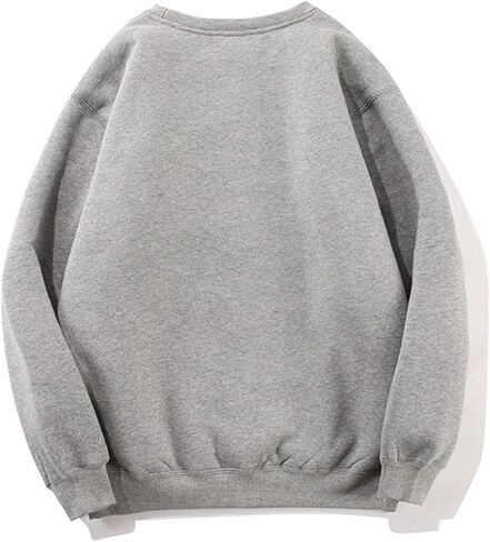 Flygo Men's Winter Warm Sherpa Lined Crewneck Sweatshirt Fleece Pullover Tops in Saudi Arabia