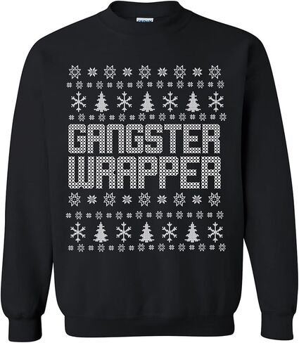 Gangster Wrapper Ugly Holiday Sweatshirt Crewneck Sweatshirt in Saudi Arabia