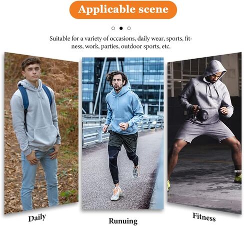 CALUOMATT Men's Sweatshirt Hipster Long Sleeve Drawstring Hooded Pullover Hoodies in Kuwait