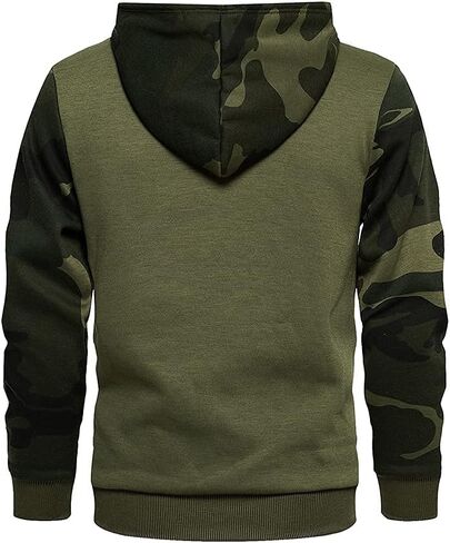 CALUOMATT Men's Sweatshirt Hipster Long Sleeve Drawstring Hooded Pullover Hoodies in Kuwait