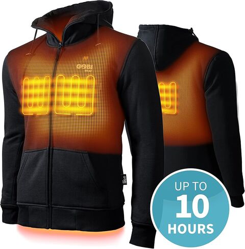 Ridge Men’s Heated Hoodie - 10 hrs of Heat | With Battery & Charger | Machine Washable in Saudi Arabia