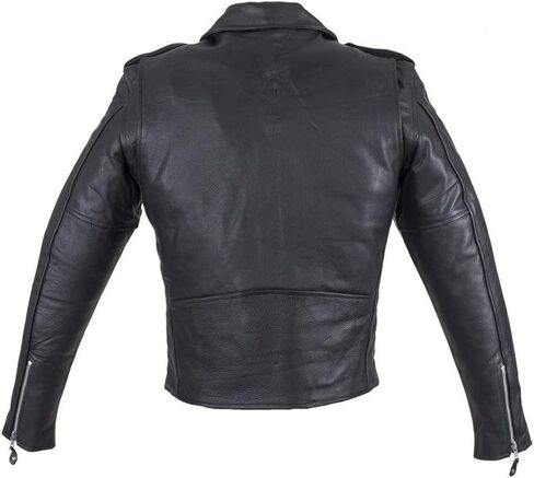 Excelsior Men's Classic Belt Style Full Sleeves Soft Leather Vest Motorcycle Biker Jacket For Men in Kuwait