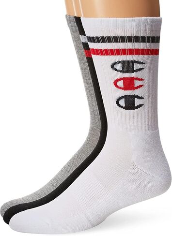 Champion mens 3-pack 3 "Ccc Logo Crew Socks in Saudi Arabia