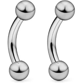 Vsnnsns 16G 14G G23 التيتانيوم Daith Rook حلق ثقب منحني الحديد الحاجب خواتم ثعبان عيون اللسان خواتم ثقب المجوهرات الغضروف الزنمة إلى الأمام اللولب ثقب المجوهرات للنساء الرجال 6 مم - 16 مم in Kuwait