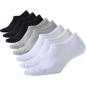 No Show Socks Men 8 Pairs Cotton Low Cut Socks Casual Breathable Non Slip Invisible Socks 6-9/9-12/12-14 in Saudi Arabia