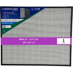 H14AF16201 Pack of 1 MERV 14 Pleated 16x20x1 AC Furnace Air Filter; Low Resistance to Air Flow; Filters Air from A/C in Saudi Arabia