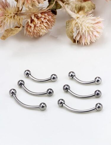 Vsnnsns 16G 14G G23 التيتانيوم Daith Rook حلق ثقب منحني الحديد الحاجب خواتم ثعبان عيون اللسان خواتم ثقب المجوهرات الغضروف الزنمة إلى الأمام اللولب ثقب المجوهرات للنساء الرجال 6 مم - 16 مم in Kuwait