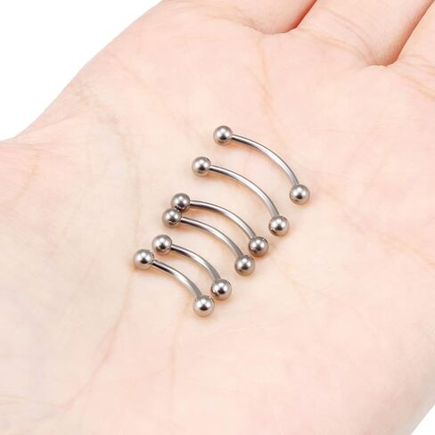 Vsnnsns 16G 14G G23 التيتانيوم Daith Rook حلق ثقب منحني الحديد الحاجب خواتم ثعبان عيون اللسان خواتم ثقب المجوهرات الغضروف الزنمة إلى الأمام اللولب ثقب المجوهرات للنساء الرجال 6 مم - 16 مم in Kuwait