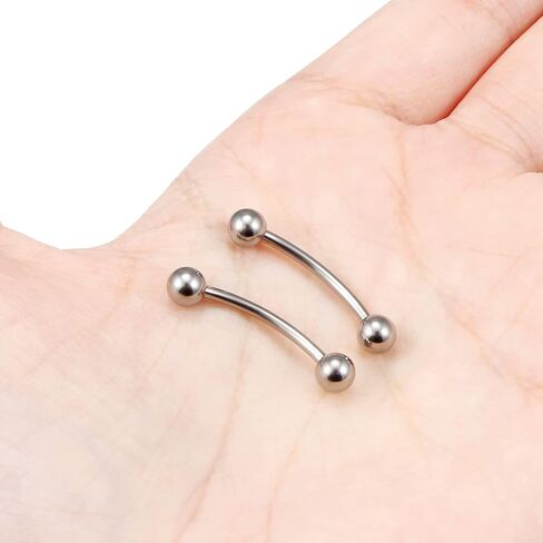 Vsnnsns 16G 14G G23 التيتانيوم Daith Rook حلق ثقب منحني الحديد الحاجب خواتم ثعبان عيون اللسان خواتم ثقب المجوهرات الغضروف الزنمة إلى الأمام اللولب ثقب المجوهرات للنساء الرجال 6 مم - 16 مم in Kuwait