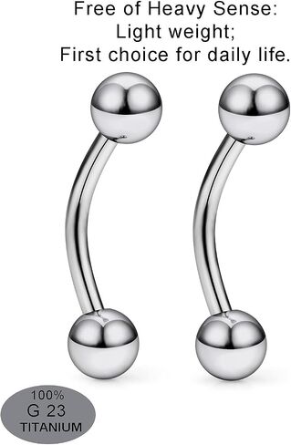 Vsnnsns 16G 14G G23 التيتانيوم Daith Rook حلق ثقب منحني الحديد الحاجب خواتم ثعبان عيون اللسان خواتم ثقب المجوهرات الغضروف الزنمة إلى الأمام اللولب ثقب المجوهرات للنساء الرجال 6 مم - 16 مم in Kuwait