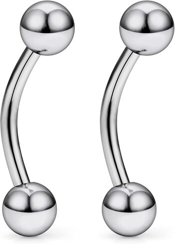 Vsnnsns 16G 14G G23 التيتانيوم Daith Rook حلق ثقب منحني الحديد الحاجب خواتم ثعبان عيون اللسان خواتم ثقب المجوهرات الغضروف الزنمة إلى الأمام اللولب ثقب المجوهرات للنساء الرجال 6 مم - 16 مم in Kuwait