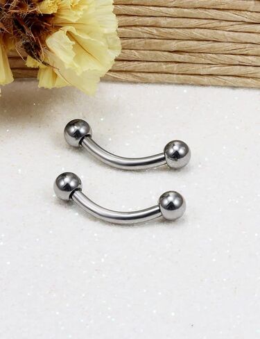 Vsnnsns 16G 14G G23 التيتانيوم Daith Rook حلق ثقب منحني الحديد الحاجب خواتم ثعبان عيون اللسان خواتم ثقب المجوهرات الغضروف الزنمة إلى الأمام اللولب ثقب المجوهرات للنساء الرجال 6 مم - 16 مم in Kuwait