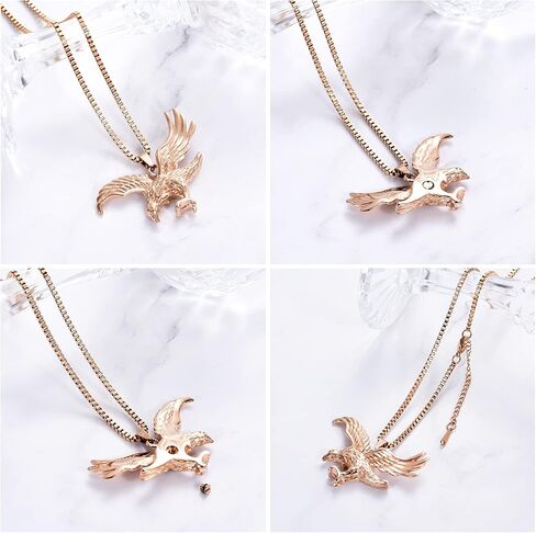 XSMZB Eagle Urn Necklace Stainless Steel Keepsake Ash Jewelry Holder Ashes for Pet Human Memorial Cremation Jewelry for Ashes Pendant Locket for Men Women in Saudi Arabia