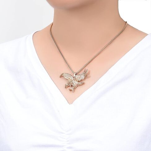 XSMZB Eagle Urn Necklace Stainless Steel Keepsake Ash Jewelry Holder Ashes for Pet Human Memorial Cremation Jewelry for Ashes Pendant Locket for Men Women in Saudi Arabia