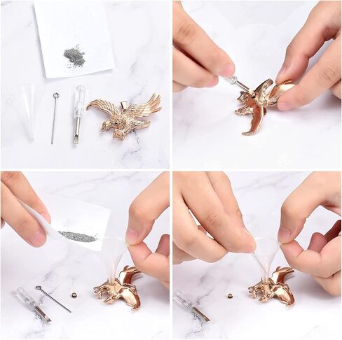 XSMZB Eagle Urn Necklace Stainless Steel Keepsake Ash Jewelry Holder Ashes for Pet Human Memorial Cremation Jewelry for Ashes Pendant Locket for Men Women in Saudi Arabia