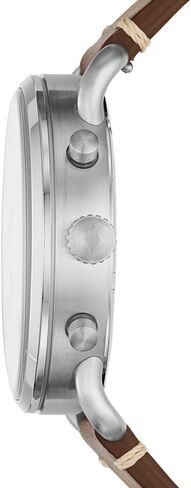 Fossil Men's Commuter Stainless Steel and Leather Casual Quartz Watch in Saudi Arabia