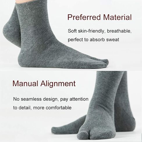 UBUMO Men's Flip Flop Socks Tabi Split Toe Geta Wicking Cotton Pack of 4 in Saudi Arabia