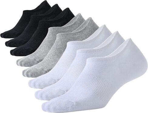 No Show Socks Men 8 Pairs Cotton Low Cut Socks Casual Breathable Non Slip Invisible Socks 6-9/9-12/12-14 in Kuwait