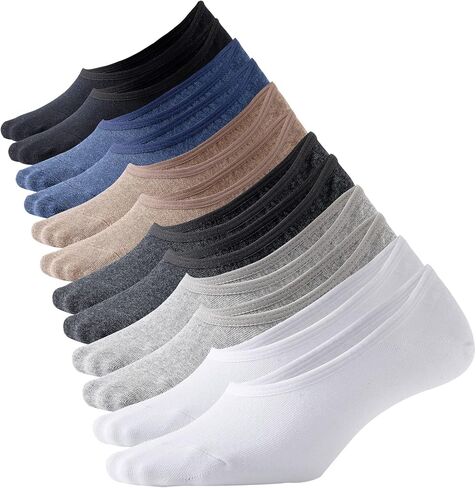 Jormatt Mens Truly No Show Socks With Non Slip Grips,Women Cotton Low Cut Socks for Loafer Sneakers Boat Shoes in Saudi Arabia