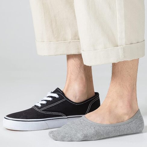 Jormatt Mens Truly No Show Socks With Non Slip Grips,Women Cotton Low Cut Socks for Loafer Sneakers Boat Shoes in Saudi Arabia