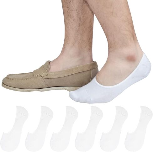 Jormatt Mens Truly No Show Socks With Non Slip Grips,Women Cotton Low Cut Socks for Loafer Sneakers Boat Shoes in Saudi Arabia