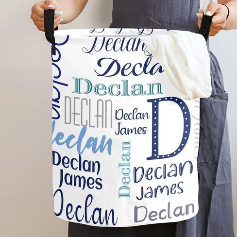 Personalized Laundry Baskets with Handles Custom Laundry Hamper with Name Personalized Laundry Baskets Collapsible Clothes Storage Basket for Bathroom Living Room Bedroom in Kuwait