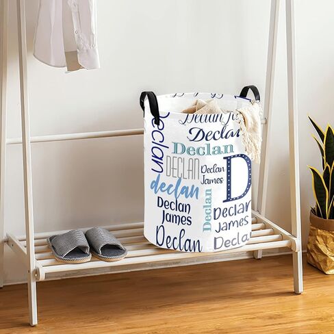 Personalized Laundry Baskets with Handles Custom Laundry Hamper with Name Personalized Laundry Baskets Collapsible Clothes Storage Basket for Bathroom Living Room Bedroom in Kuwait