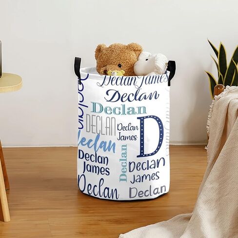 Personalized Laundry Baskets with Handles Custom Laundry Hamper with Name Personalized Laundry Baskets Collapsible Clothes Storage Basket for Bathroom Living Room Bedroom in Kuwait