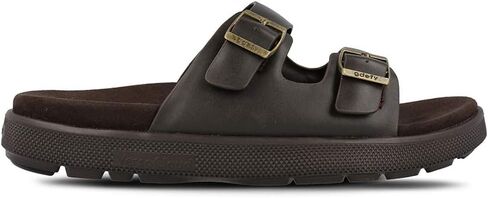 Gravity Defyer Men's G-Defy Heston Leather Sandal - VersoCloud Multi-Density Shock Absorbing Stress Recovery Slides in Kuwait