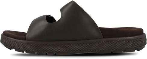 Gravity Defyer Men's G-Defy Heston Leather Sandal - VersoCloud Multi-Density Shock Absorbing Stress Recovery Slides in Kuwait