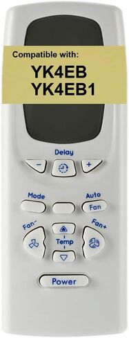Replacement for GE Air Conditioner Remote Control YK4EB1 Works for AEW05LQL1 AEW05LQQ1 AEW05LQW1 AEW05LS AEW05LSL1 AEW05LSQ1 AEW06LP AEW06LPL1 AEW06LPQ1 AEW06LQ AEW06LQQ1 AEW06LQW1 in Saudi Arabia