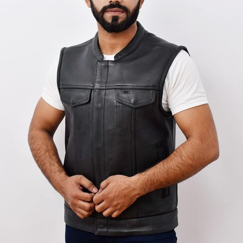 First Manufacturing Platinum Series Men's Hot Shot Leather Vest (,) in Saudi Arabia