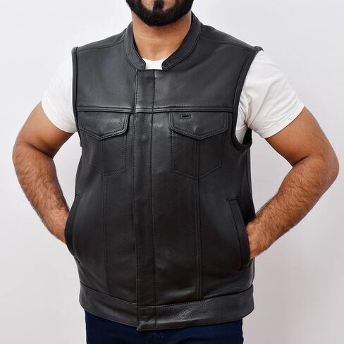 First Manufacturing Platinum Series Men's Hot Shot Leather Vest (,) in Saudi Arabia