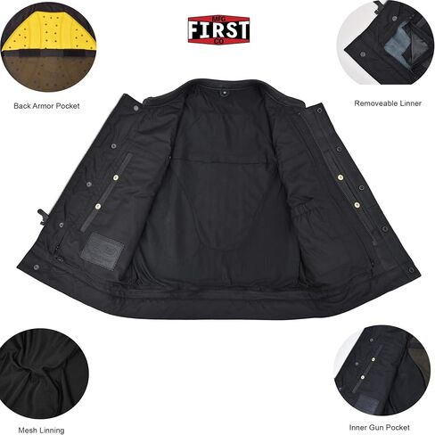 First Manufacturing Platinum Series Men's Hot Shot Leather Vest (,) in Saudi Arabia