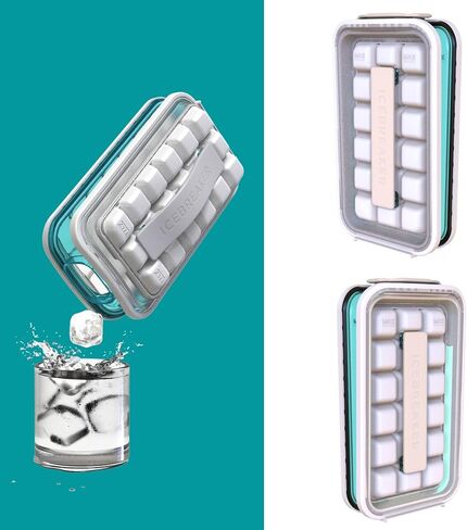 ICEBREAKER POP - The Sanitary Ice Tray for Freezer - Disassemble this Ice Cube Tray With Lid for Easy Cleaning - ice cube maker makes 18 ice cubes in Saudi Arabia