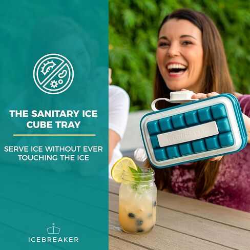 ICEBREAKER POP - The Sanitary Ice Tray for Freezer - Disassemble this Ice Cube Tray With Lid for Easy Cleaning - ice cube maker makes 18 ice cubes in Saudi Arabia
