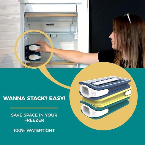 ICEBREAKER POP - The Sanitary Ice Tray for Freezer - Disassemble this Ice Cube Tray With Lid for Easy Cleaning - ice cube maker makes 18 ice cubes in Saudi Arabia