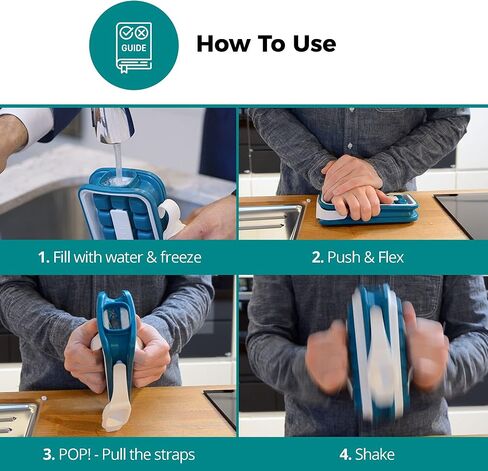 ICEBREAKER POP - The Sanitary Ice Tray for Freezer - Disassemble this Ice Cube Tray With Lid for Easy Cleaning - ice cube maker makes 18 ice cubes in Saudi Arabia