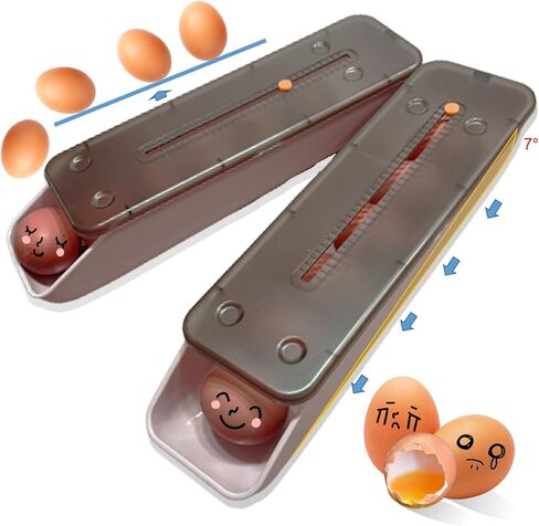 GONNADOO LIFE Egg Box Tray for refrigerator Automatic Rolling with Date Reminder, Egg holder Storage box Drawer, BPA Free Storage Container, Organizer Storage Box for Kitchen & Household (Pink) in Saudi Arabia