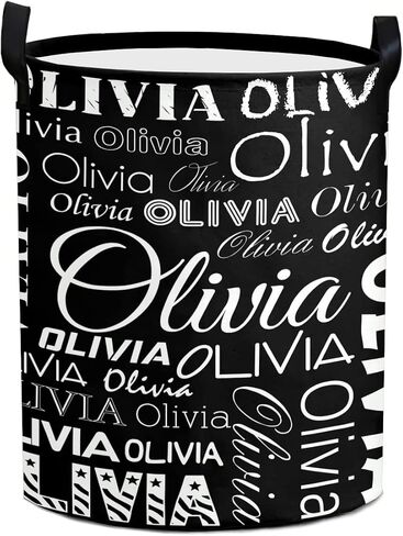 Custom Laundry Basket Personalized Collapsible Laundry Hamper with Name Customized Dirty Clothes Storage Basket with Handle for Bedroom（Style 08） in Kuwait