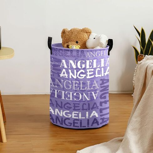 Custom Laundry Basket Personalized Collapsible Laundry Hamper with Name Customized Dirty Clothes Storage Basket with Handle for Bedroom（Style 08） in Kuwait