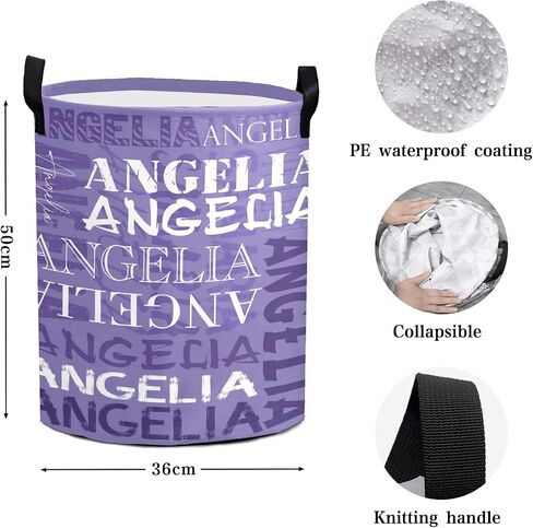 Custom Laundry Basket Personalized Collapsible Laundry Hamper with Name Customized Dirty Clothes Storage Basket with Handle for Bedroom（Style 08） in Kuwait