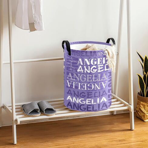 Custom Laundry Basket Personalized Collapsible Laundry Hamper with Name Customized Dirty Clothes Storage Basket with Handle for Bedroom（Style 08） in Kuwait