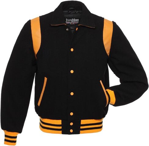 Stewart & Strauss Original Retro Varsity Letterman Jacket Since 1977 (11 Team Colors) Wool & Leather XXS to 6XL,Original in Saudi Arabia